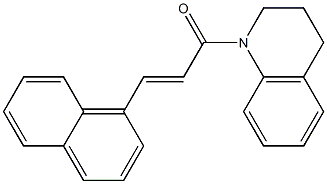 (E)-1-[3,4-dihydro-1(2H)-quinolinyl]-3-(1-naphthyl)-2-propen-1-one Struktur