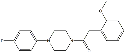 1-[4-(4-fluorophenyl)-1-piperazinyl]-2-(2-methoxyphenyl)-1-ethanone Struktur