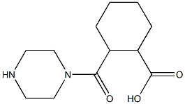 2-(1-piperazinylcarbonyl)cyclohexanecarboxylic acid Struktur