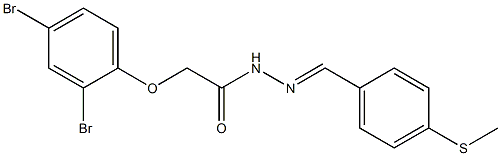 2-(2,4-dibromophenoxy)-N'-{(E)-[4-(methylsulfanyl)phenyl]methylidene}acetohydrazide Struktur