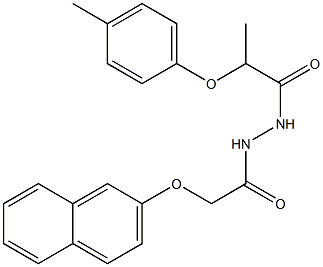 2-(4-methylphenoxy)-N'-[2-(2-naphthyloxy)acetyl]propanohydrazide Struktur