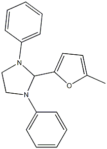 2-(5-methyl-2-furyl)-1,3-diphenylimidazolidine Struktur