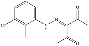 2,3,4-pentanetrione 3-[N-(3-chloro-2-methylphenyl)hydrazone] Struktur