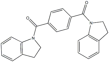 2,3-dihydro-1H-indol-1-yl[4-(2,3-dihydro-1H-indol-1-ylcarbonyl)phenyl]methanone Structure