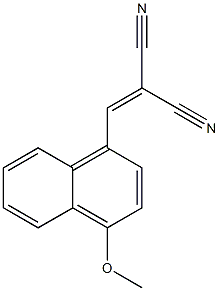 2-[(4-methoxy-1-naphthyl)methylene]malononitrile Struktur