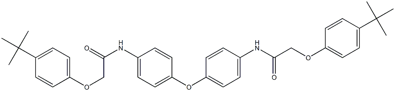 2-[4-(tert-butyl)phenoxy]-N-{4-[4-({2-[4-(tert-butyl)phenoxy]acetyl}amino)phenoxy]phenyl}acetamide Struktur