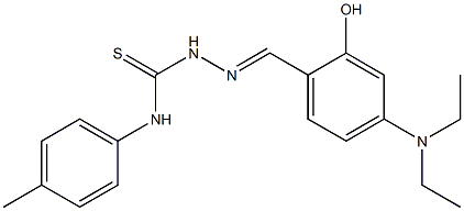 2-{(E)-[4-(diethylamino)-2-hydroxyphenyl]methylidene}-N-(4-methylphenyl)-1-hydrazinecarbothioamide Struktur