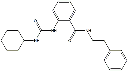 2-{[(cyclohexylamino)carbonyl]amino}-N-phenethylbenzamide Struktur