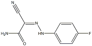 2-cyano-2-[(Z)-2-(4-fluorophenyl)hydrazono]acetamide Struktur