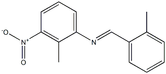 N-(2-methyl-3-nitrophenyl)-N-[(E)-(2-methylphenyl)methylidene]amine Struktur