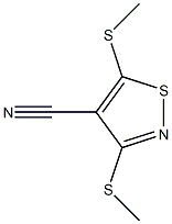 3,5-bis(methylsulfanyl)-4-isothiazolecarbonitrile Struktur