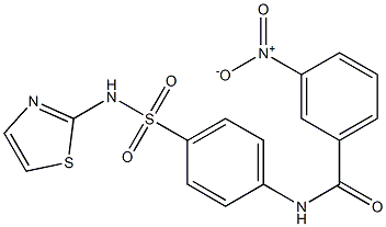 3-nitro-N-{4-[(1,3-thiazol-2-ylamino)sulfonyl]phenyl}benzamide Struktur