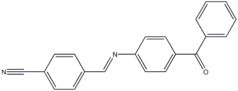 4-{[(4-benzoylphenyl)imino]methyl}benzonitrile Struktur