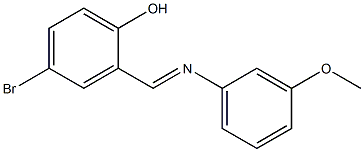 4-bromo-2-{[(3-methoxyphenyl)imino]methyl}phenol Struktur