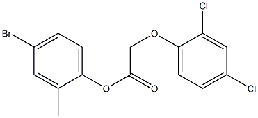 4-bromo-2-methylphenyl 2-(2,4-dichlorophenoxy)acetate Struktur