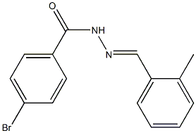 4-bromo-N'-[(E)-(2-methylphenyl)methylidene]benzohydrazide Struktur