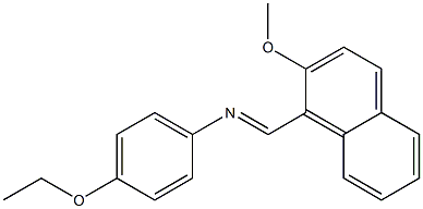 N-(4-ethoxyphenyl)-N-[(E)-(2-methoxy-1-naphthyl)methylidene]amine Struktur