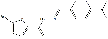 5-bromo-N'-{(E)-[4-(dimethylamino)phenyl]methylidene}-2-furohydrazide Struktur