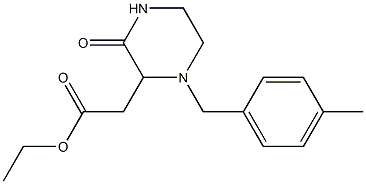 ethyl 2-[1-(4-methylbenzyl)-3-oxo-2-piperazinyl]acetate Struktur