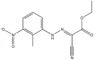 ethyl 2-cyano-2-[(E)-2-(2-methyl-3-nitrophenyl)hydrazono]acetate Struktur