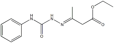 ethyl 3-[(E)-2-(anilinocarbonyl)hydrazono]butanoate Struktur