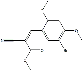 methyl (Z)-3-(5-bromo-2,4-dimethoxyphenyl)-2-cyano-2-propenoate Struktur