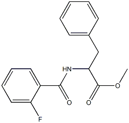 methyl 2-[(2-fluorobenzoyl)amino]-3-phenylpropanoate Struktur