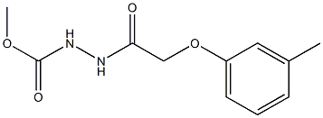 methyl 2-[2-(3-methylphenoxy)acetyl]-1-hydrazinecarboxylate Struktur