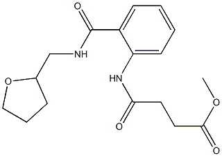 methyl 4-oxo-4-(2-{[(tetrahydro-2-furanylmethyl)amino]carbonyl}anilino)butanoate Struktur