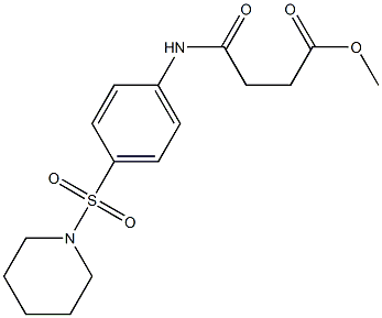 methyl 4-oxo-4-[4-(1-piperidinylsulfonyl)anilino]butanoate Struktur