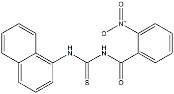 N-(1-naphthyl)-N'-(2-nitrobenzoyl)thiourea Struktur