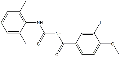 N-(2,6-dimethylphenyl)-N'-(3-iodo-4-methoxybenzoyl)thiourea Struktur