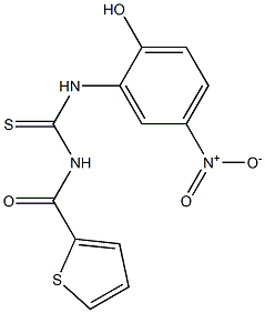 N-(2-hydroxy-5-nitrophenyl)-N'-(2-thienylcarbonyl)thiourea Struktur