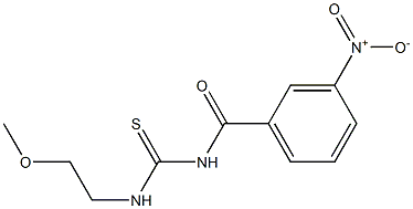 N-(2-methoxyethyl)-N'-(3-nitrobenzoyl)thiourea Struktur