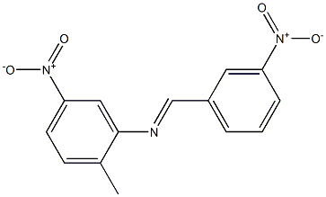 2-methyl-5-nitro-N-[(E)-(3-nitrophenyl)methylidene]aniline Struktur