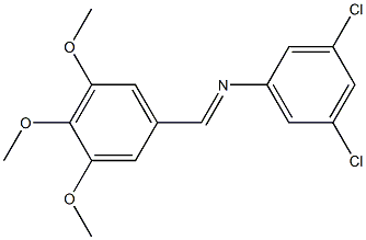 3,5-dichloro-N-[(E)-(3,4,5-trimethoxyphenyl)methylidene]aniline Struktur