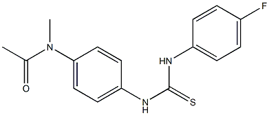 N-(4-{[(4-fluoroanilino)carbothioyl]amino}phenyl)-N-methylacetamide Struktur