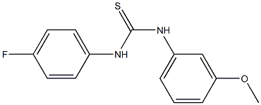 N-(4-fluorophenyl)-N'-(3-methoxyphenyl)thiourea Struktur