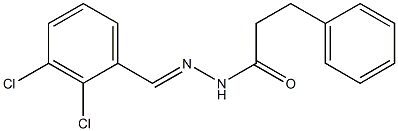 N'-[(E)-(2,3-dichlorophenyl)methylidene]-3-phenylpropanohydrazide Struktur