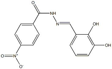 N'-[(E)-(2,3-dihydroxyphenyl)methylidene]-4-nitrobenzohydrazide Struktur