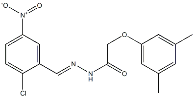 N'-[(E)-(2-chloro-5-nitrophenyl)methylidene]-2-(3,5-dimethylphenoxy)acetohydrazide Struktur