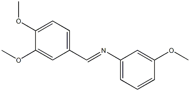 N-[(E)-(3,4-dimethoxyphenyl)methylidene]-N-(3-methoxyphenyl)amine Struktur