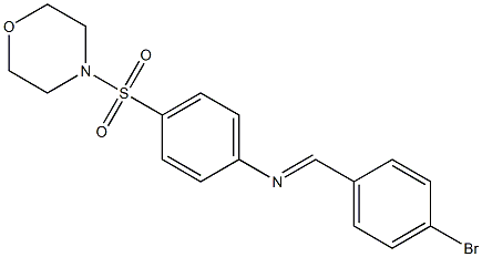 N-[(E)-(4-bromophenyl)methylidene]-N-[4-(4-morpholinylsulfonyl)phenyl]amine Struktur