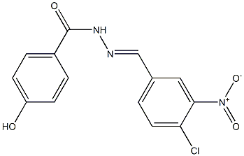 N'-[(E)-(4-chloro-3-nitrophenyl)methylidene]-4-hydroxybenzohydrazide Struktur