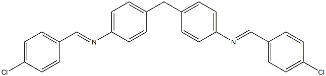 N-[(E)-(4-chlorophenyl)methylidene]-N-[4-(4-{[(E)-(4-chlorophenyl)methylidene]amino}benzyl)phenyl]amine Struktur