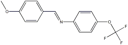 N-[(E)-(4-methoxyphenyl)methylidene]-N-[4-(trifluoromethoxy)phenyl]amine Struktur