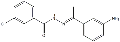 N'-[(E)-1-(3-aminophenyl)ethylidene]-3-chlorobenzohydrazide Struktur