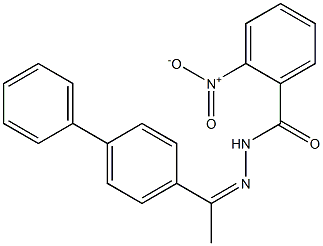 N'-[(Z)-1-[1,1'-biphenyl]-4-ylethylidene]-2-nitrobenzohydrazide Struktur