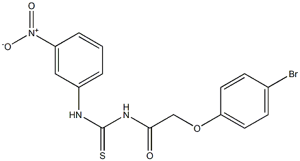 N-[2-(4-bromophenoxy)acetyl]-N'-(3-nitrophenyl)thiourea Struktur