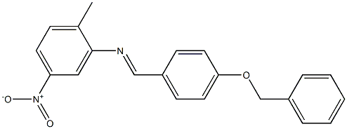 N-{(E)-[4-(benzyloxy)phenyl]methylidene}-N-(2-methyl-5-nitrophenyl)amine Struktur